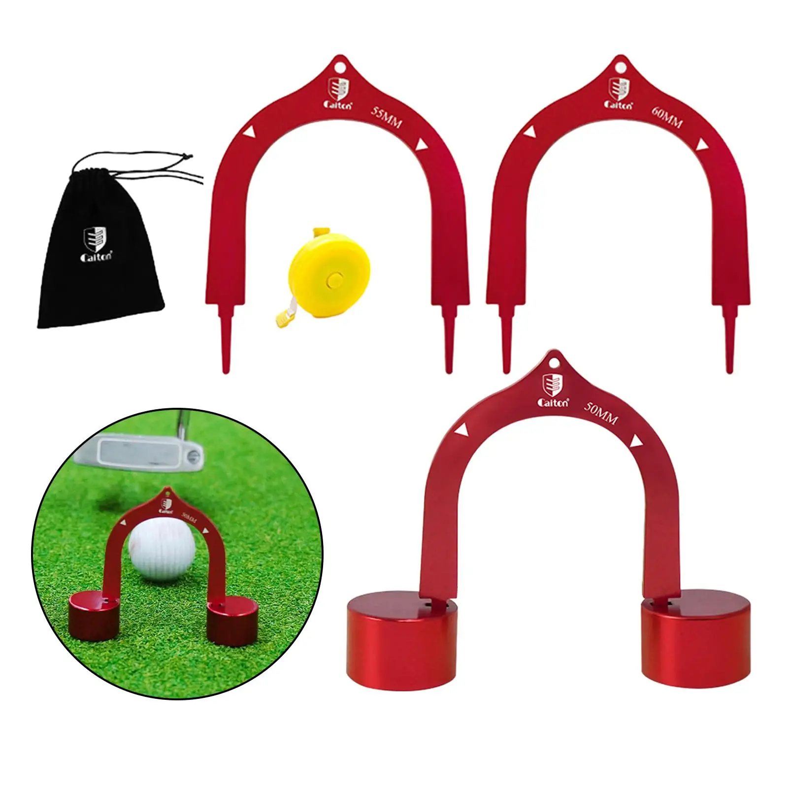 3x Golf Putting Gates Golf Training Aid Metal Putter Gates Practice Supplies