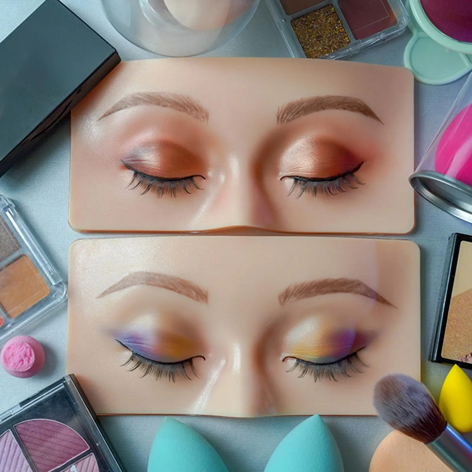 3D Realistic Pad Makeup Practice board, Reusable Practicing Makeup make up Practice Board for Beginners Makeup Artists