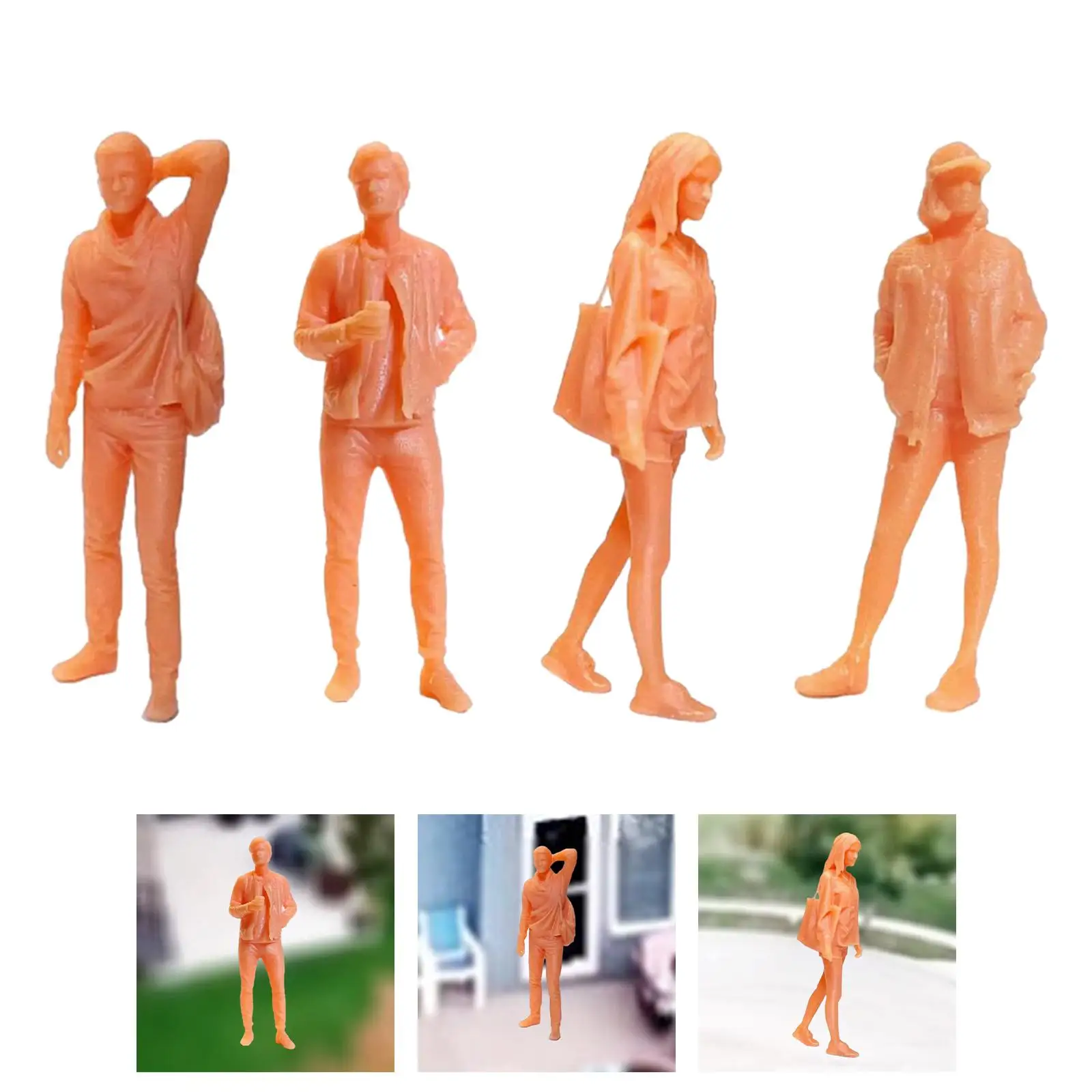 1/64 Diorama Figure Resin Model Building Kits Fairy Garden Architecture Model People Figurines Miniature Scene Decor Accessories