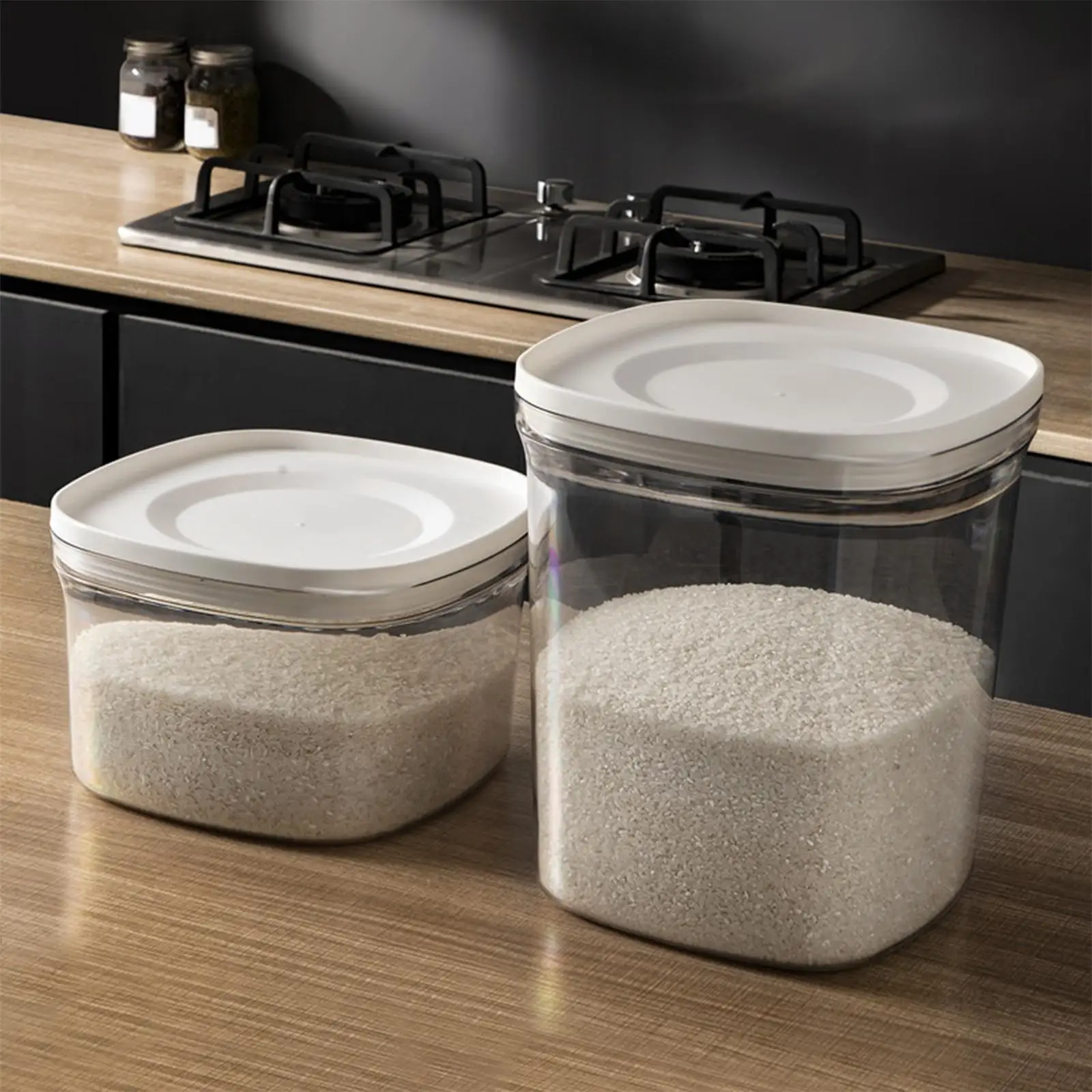 Rice Container Airtight Cereal Tank Bucket for Oatmeal Bean