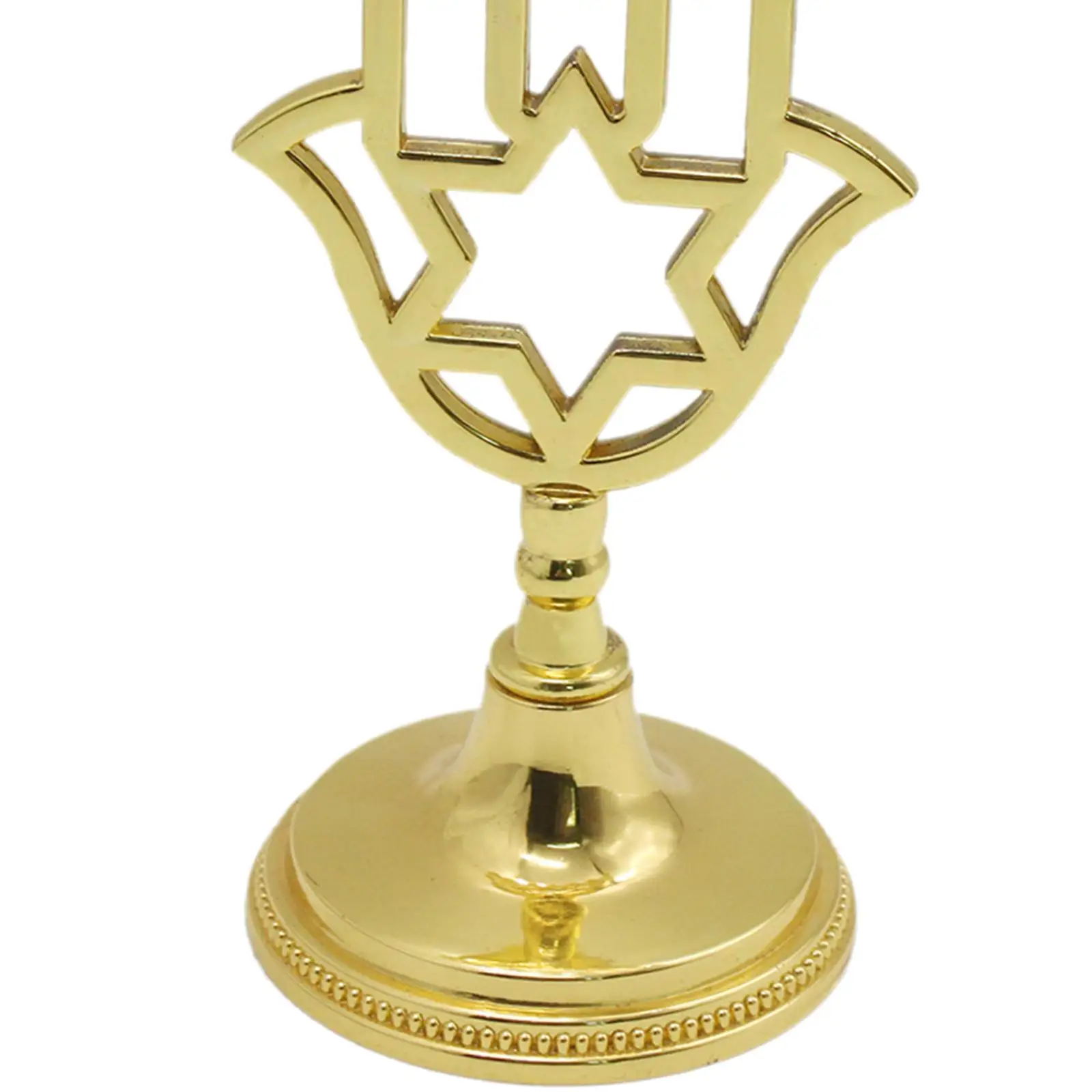 Hanukkah Chanukah Menorah Ornament 7 Branches Candle Holder Candle Stand for New Year Event Anniversary Festival Decoration