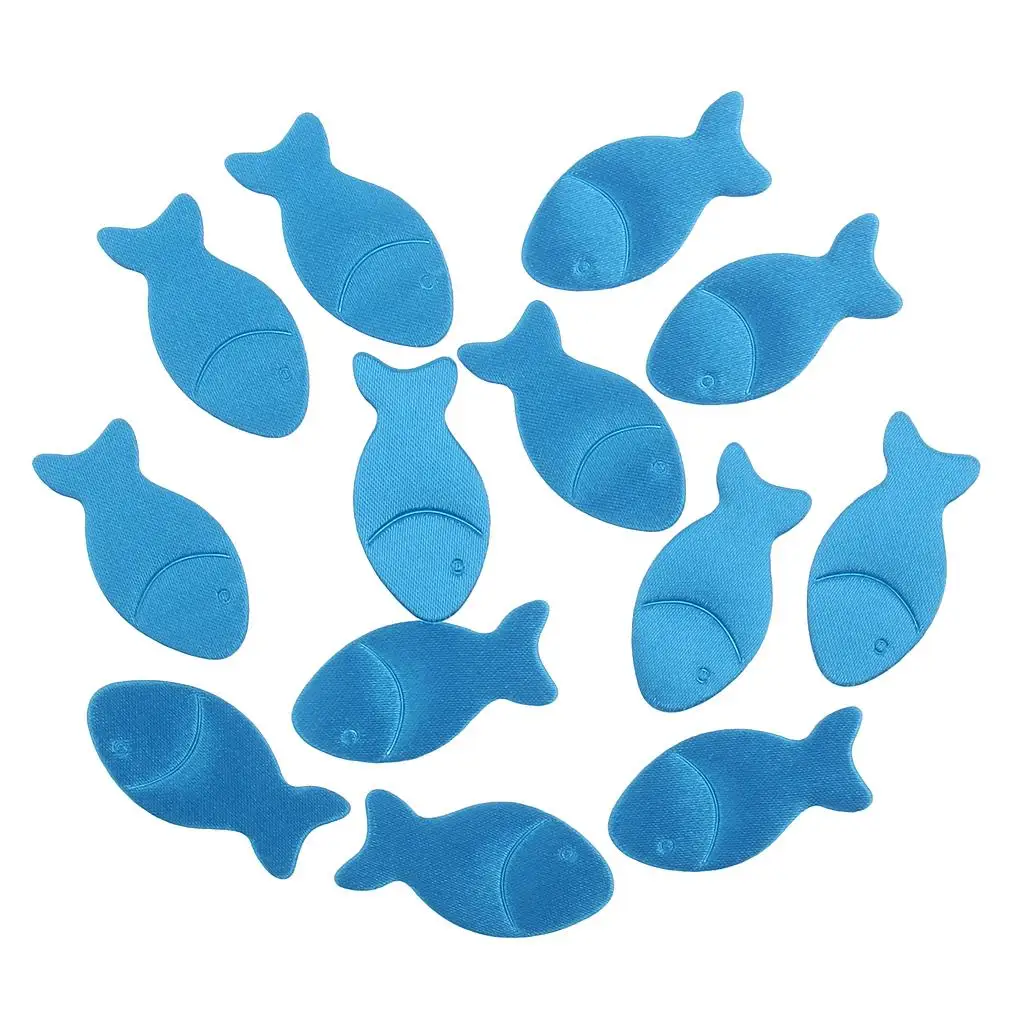 Pack of 200pcs Blue Satin Fish Confetti Wedding Anniversary Birthday Celebration DIY Table Scatters 3.5x1.5 cm