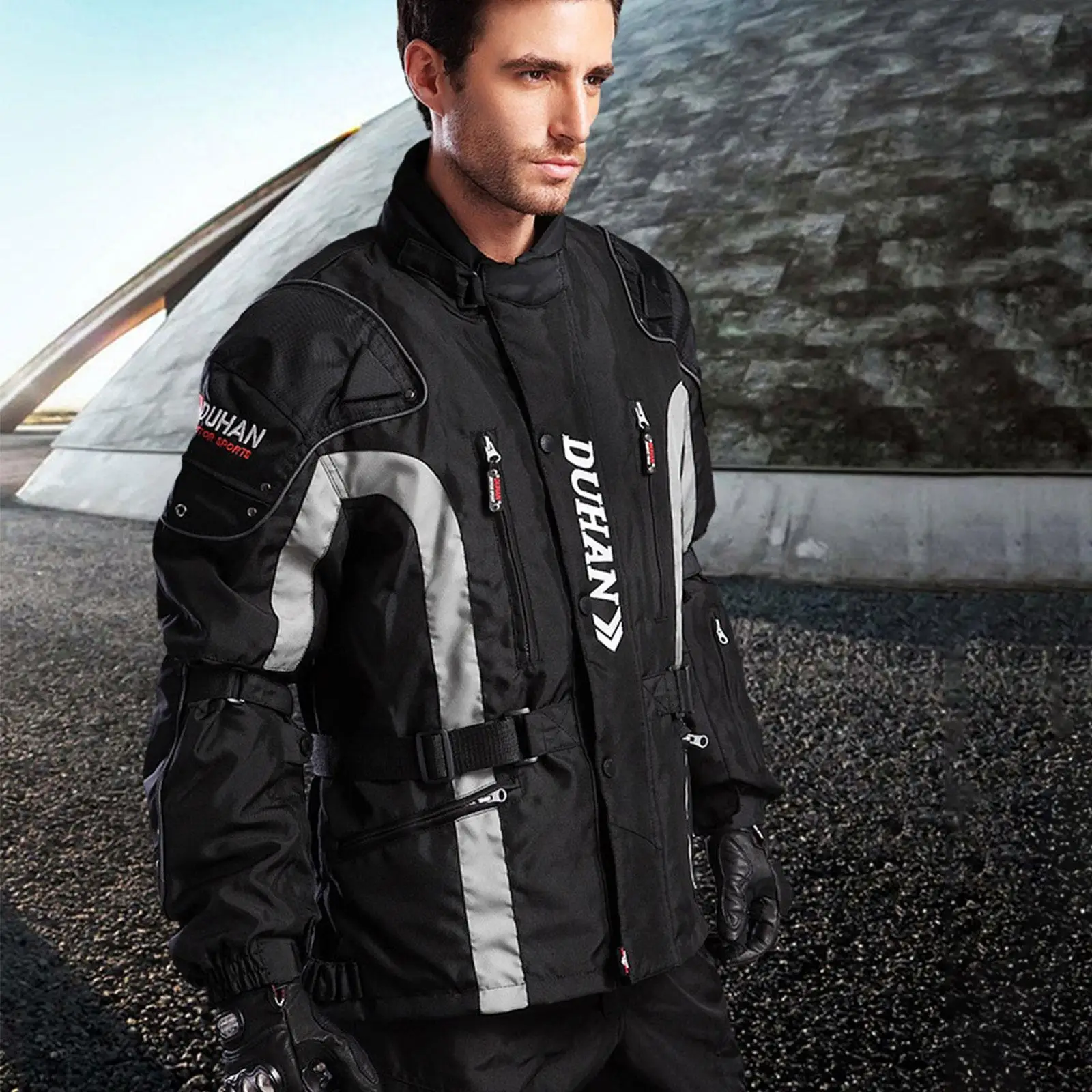 Motorcycle Jacket Cold-Proof Adjustable Moto Clothing Fit for Road Bike Cycling