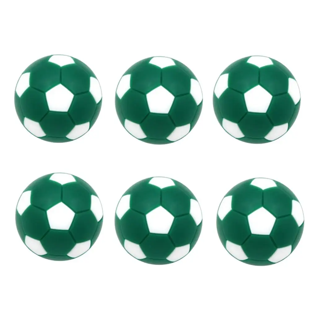 Set of 6 Replacement Plastic Soccer Balls for 32mm Mini Table Soccer Balls