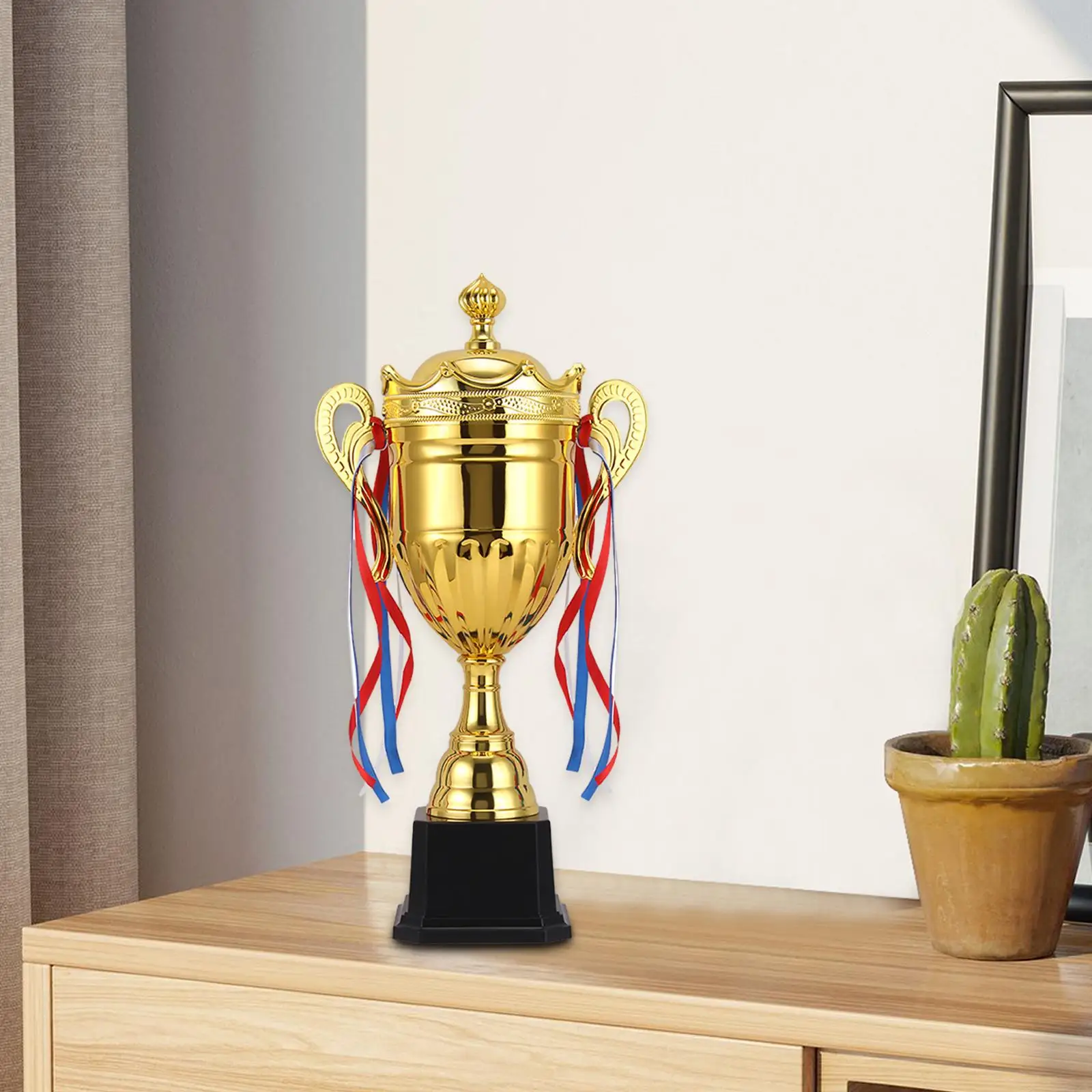 Children Trophy with Ribbons Participation Trophy Cup for Football Award Ceremonies Sports Tournaments Appreciation Gifts Party
