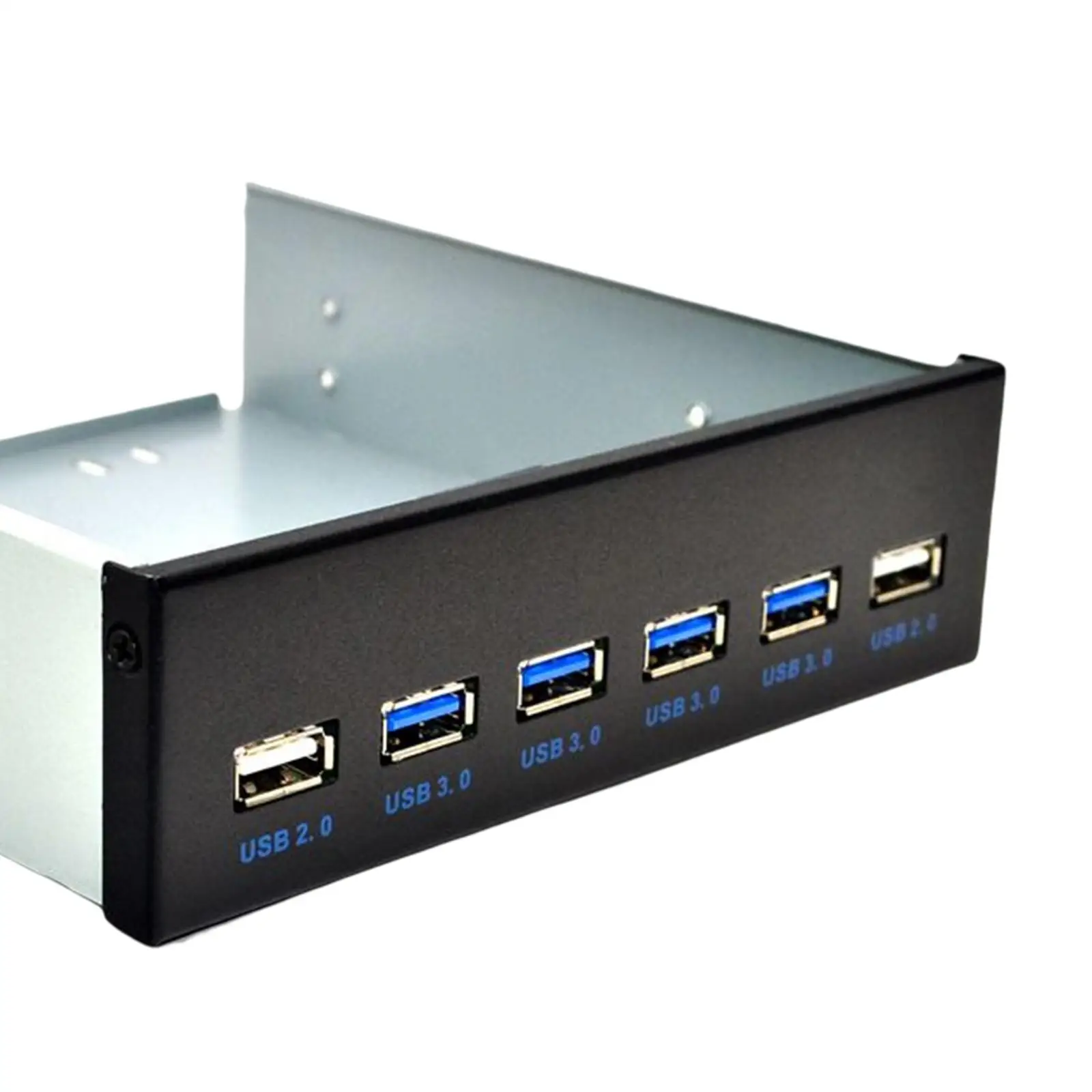 5.25 inch Front Panel USB Hub 4xUSB3.0 + 2x USB2.0 19 Pin to 6 Interface Plug and Play High Speed USB 3.0 Hub for PC Computer