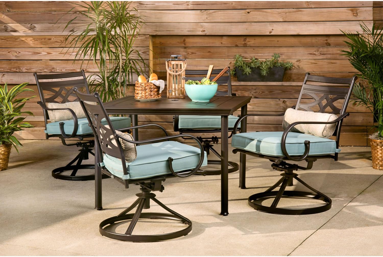 Title 5, 5-Piece Outdoor Patio Dining Set with Stamped S...