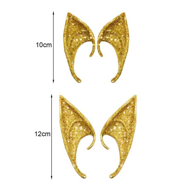 Lot De 3 Paires D'oreilles D'elfe En Latex - Tailles 12,5 Cm, 10 Cm, 6,5 Cm - Pour Cosplay, Noël, Halloween - Ados Et Adultes