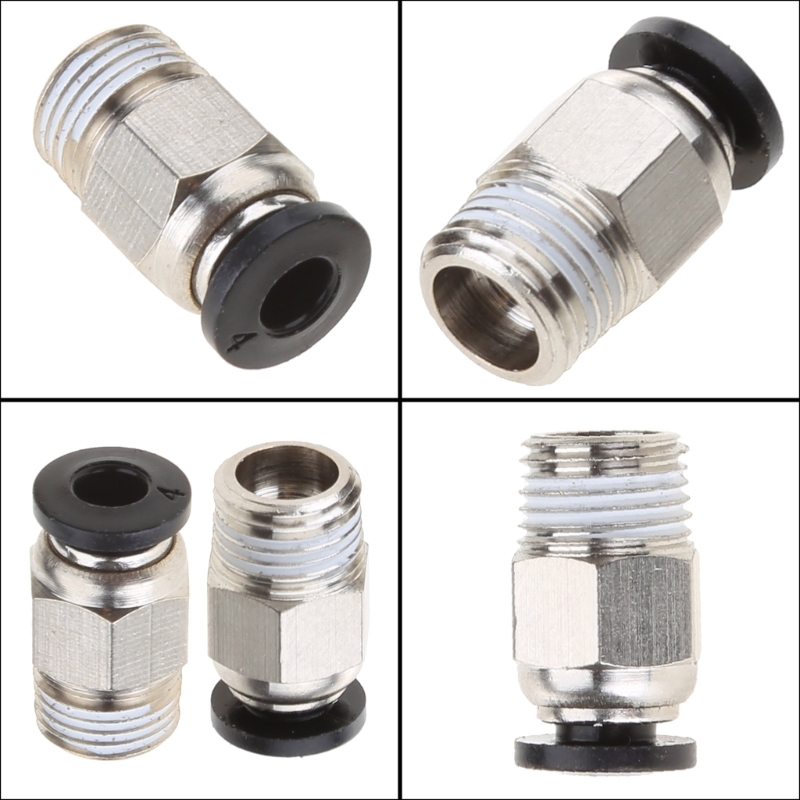 Title 2, PC4-M10 Male Straight Pneumatic PTFE Tube Push ...