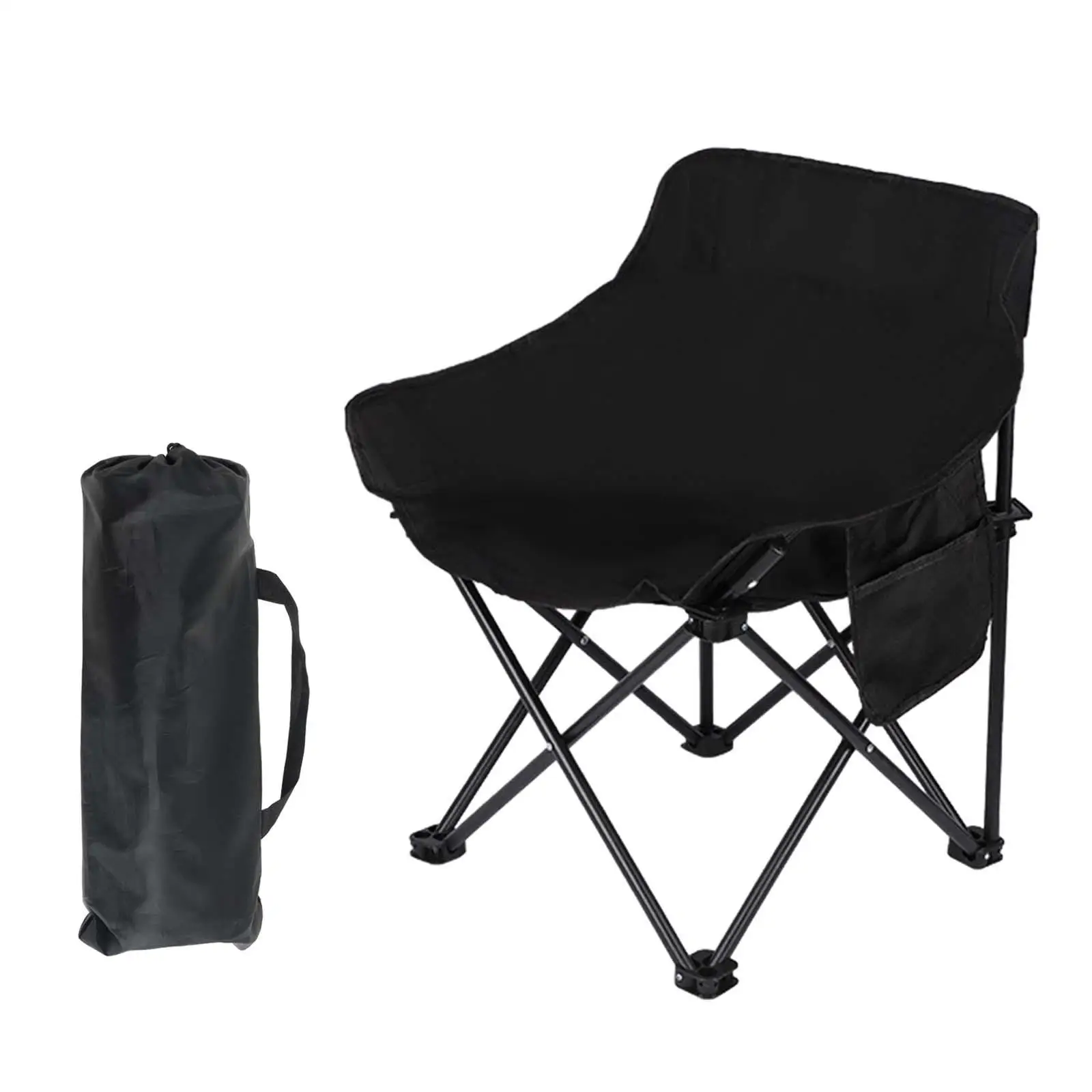 Folding Camping Chair Portable Folding Chair Collapsible Anti Slip Beach Chair Outdoor Moon Chair for Picnics Barbecue Hiking