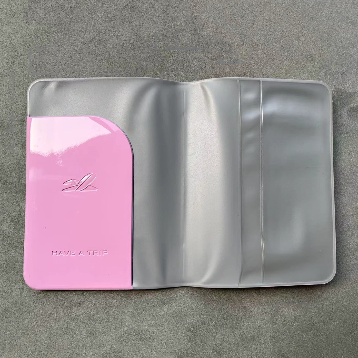 Reise zubehör Flugzeug wasserdichter Pass halter für Frauen rosa 3d Design PVC Reisepass Inhaber – Detail 3