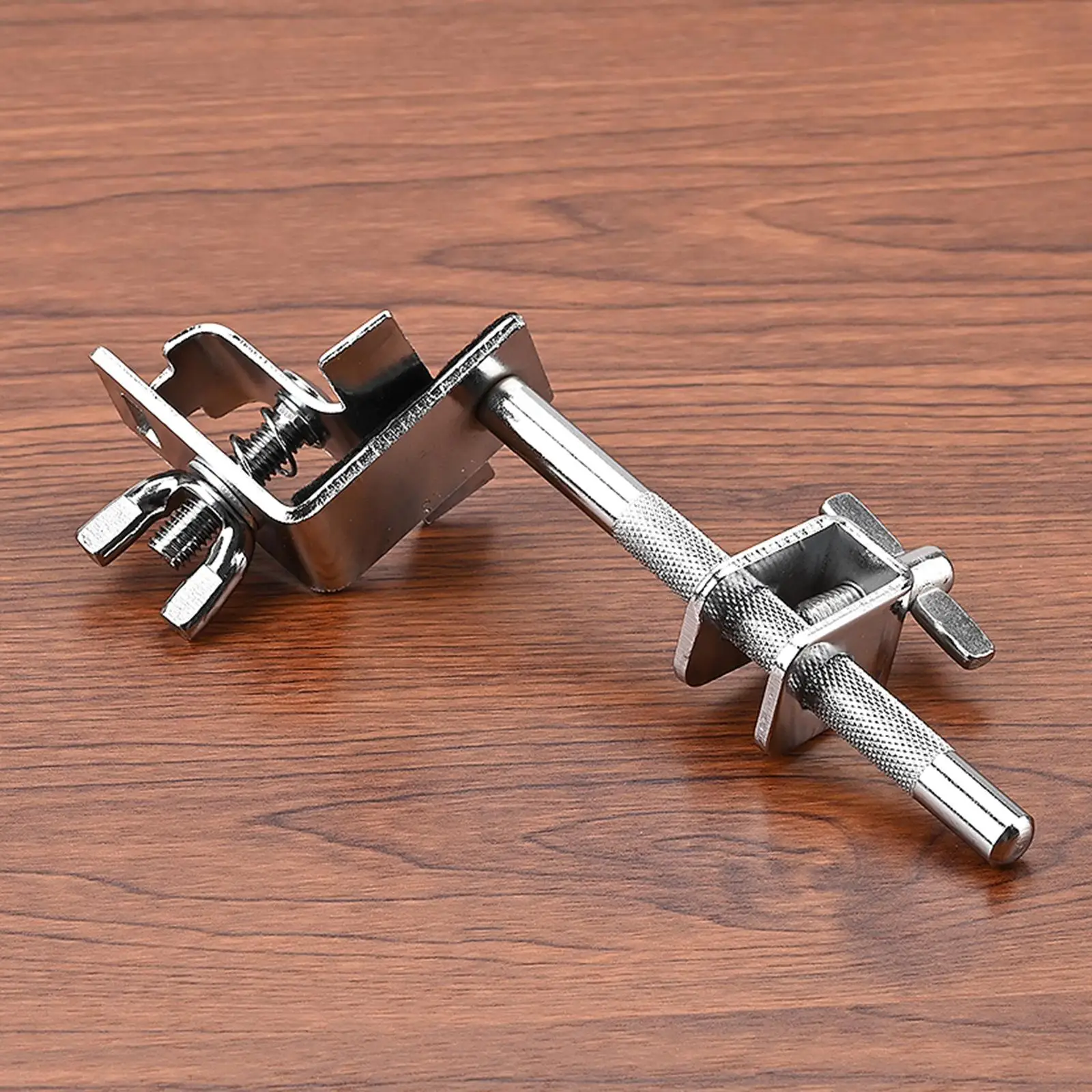 Portable Cowbell Holder Instrument Accessories Silver Durable Mounting Clamps Metal up or Down Adjustable for Beginner