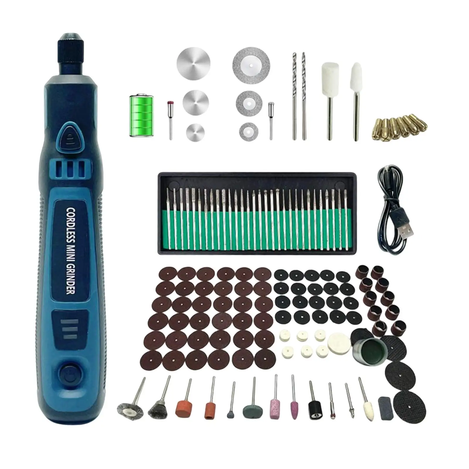 Portable Grinder Kit with Accessories Drill Tool Rotary Tool 3 Speeds for Hobby Craft Drilling Etching Sanding Polishing
