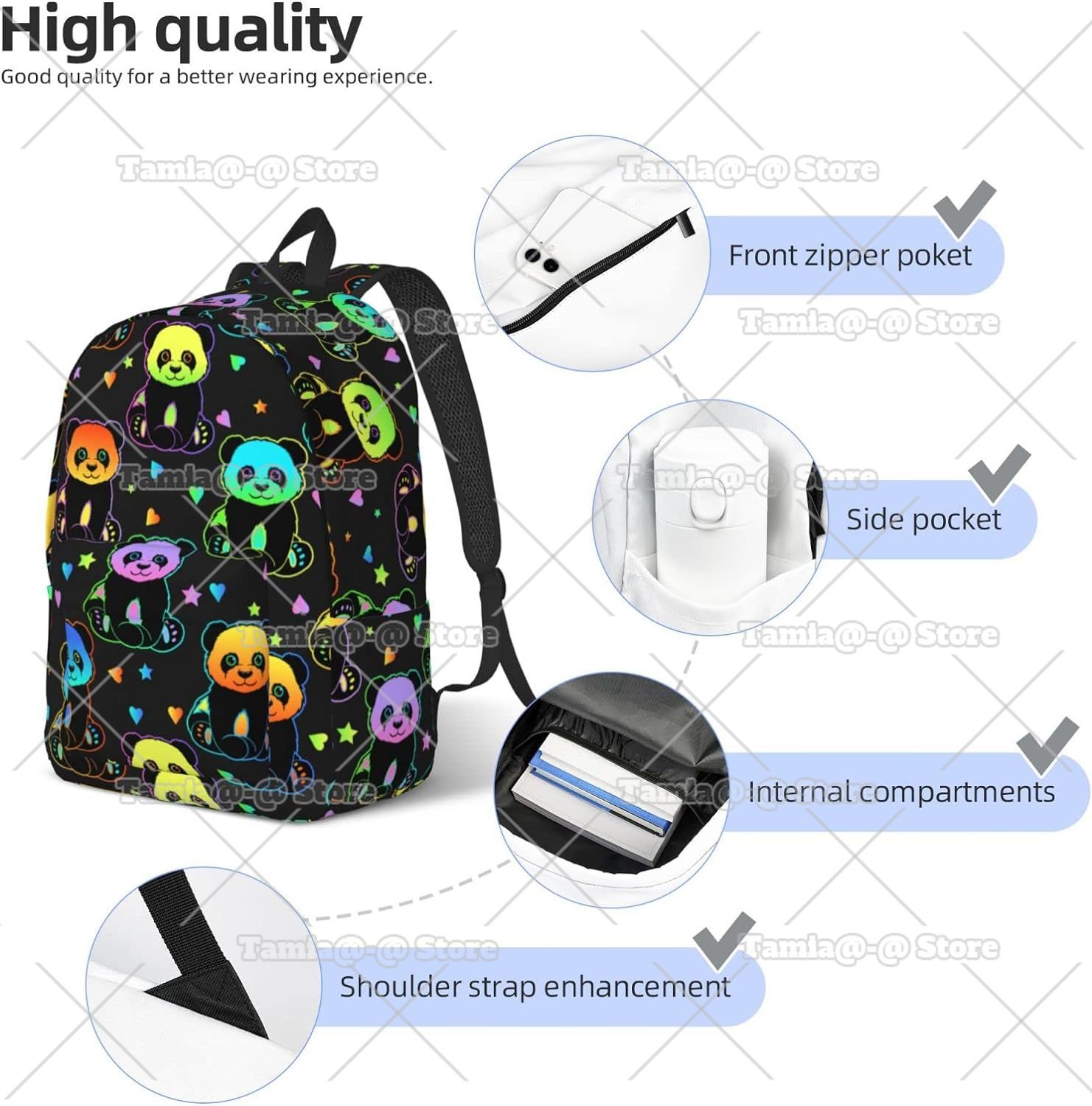 Mochila Casual Leve Laptop, Mochila de Viagem, Mochila Outdoor Canvas