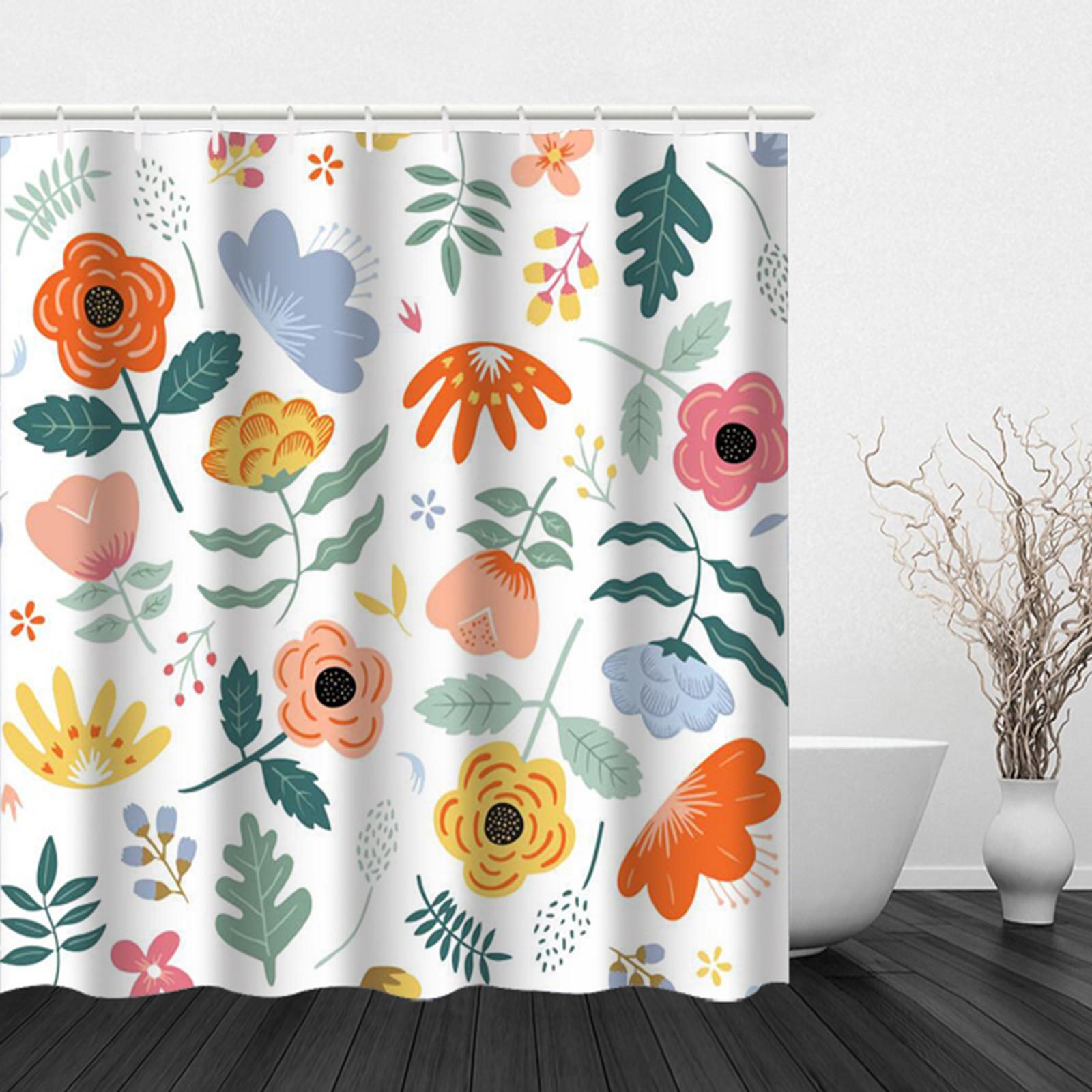Shower Curtain/ Quick Drying Washable Abstract Art Polyester Fiber Modern Waterproof Bath Curtains/ for Bathroom
