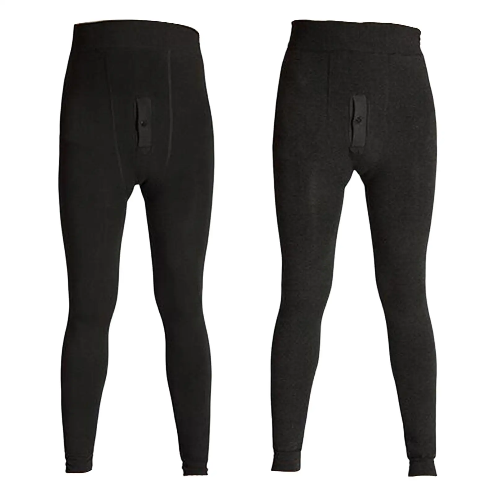 Men`s Thermal Pants High Waisted Trousers Men Tights Casual Winter Warm