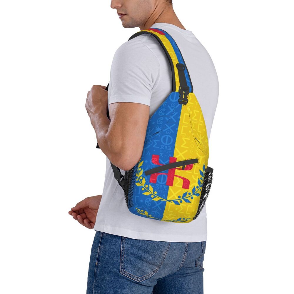 saco masculino moda tifinagh ombro mochila para caminhadas