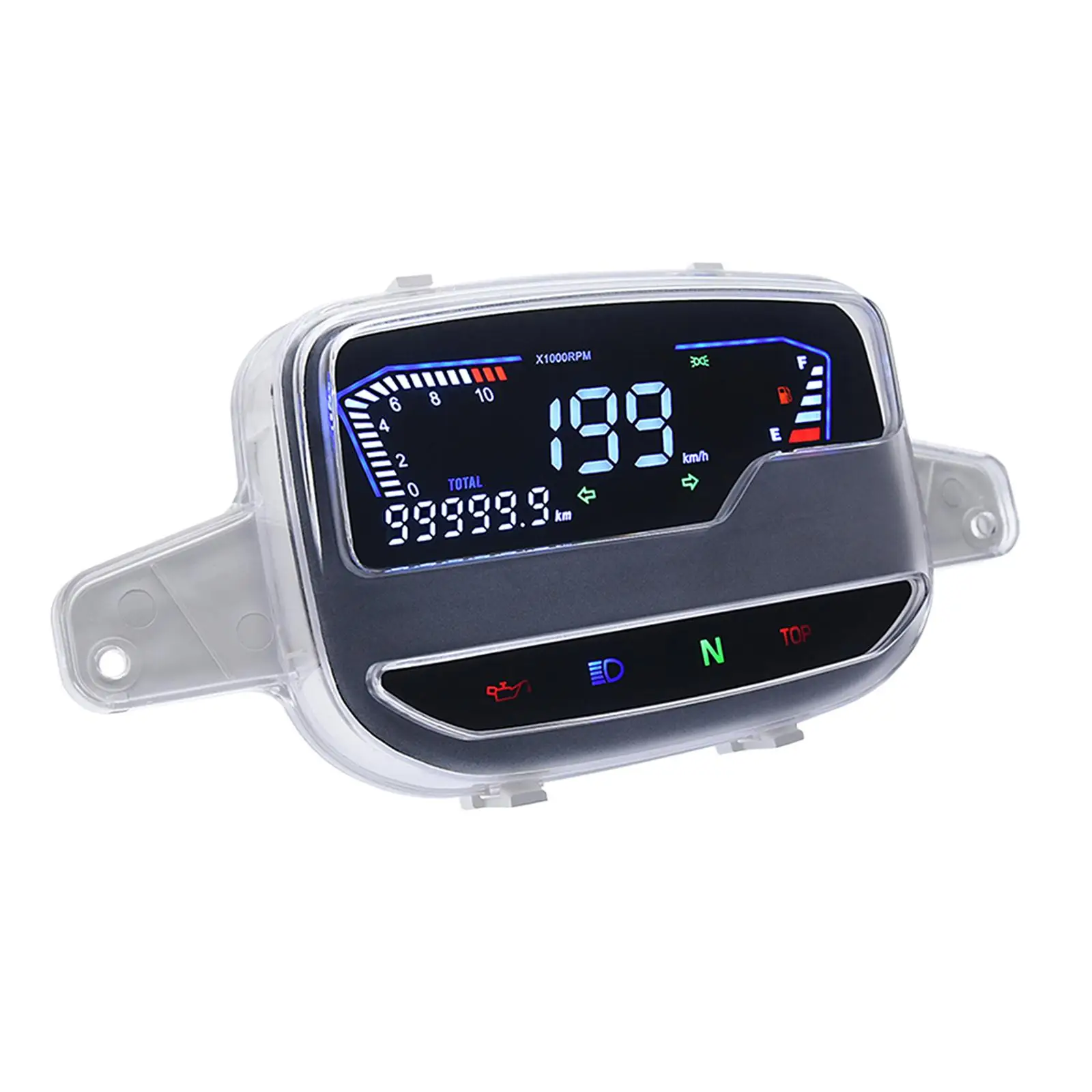 Motorcycle Speedometer 199 Kph km/H Replaces Full Screen Display Easy Installation Gauge Assembly for Yamaha SS2 Y110SS
