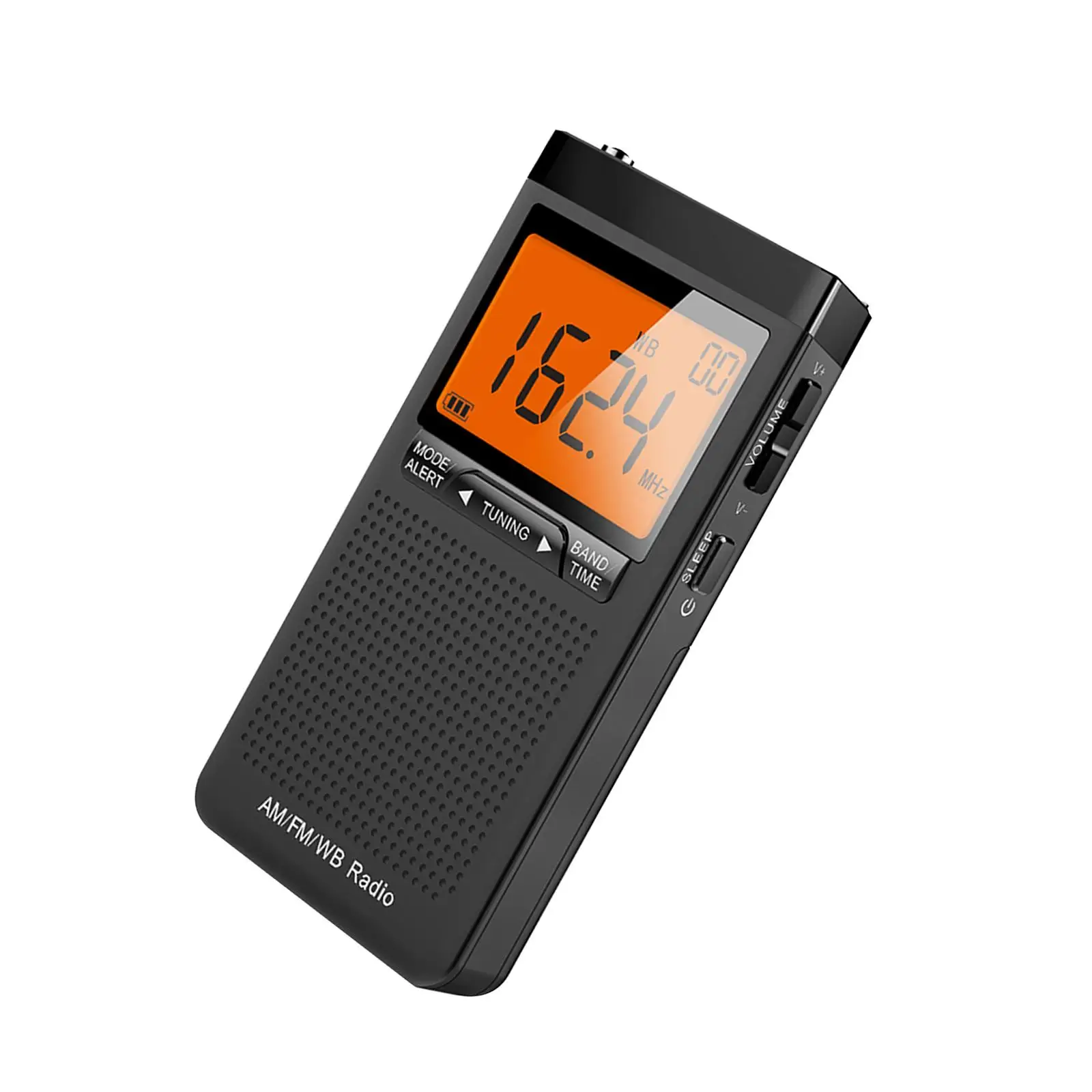 Portable Radio AM FM Digital Tuning 3.5mm Headphone Jack Pocket Radio Personal Radio for Gym Travel Camping Jogging Walk