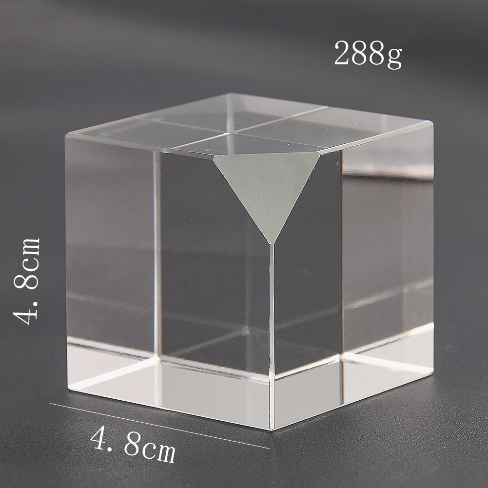 1PC Vertikal Geschnitten Kristall Quadrat Ornamente Home Office Desktop Moderne Kunst Dekoration Zubehör Transparent Miniatur Handwerk – Detail 1