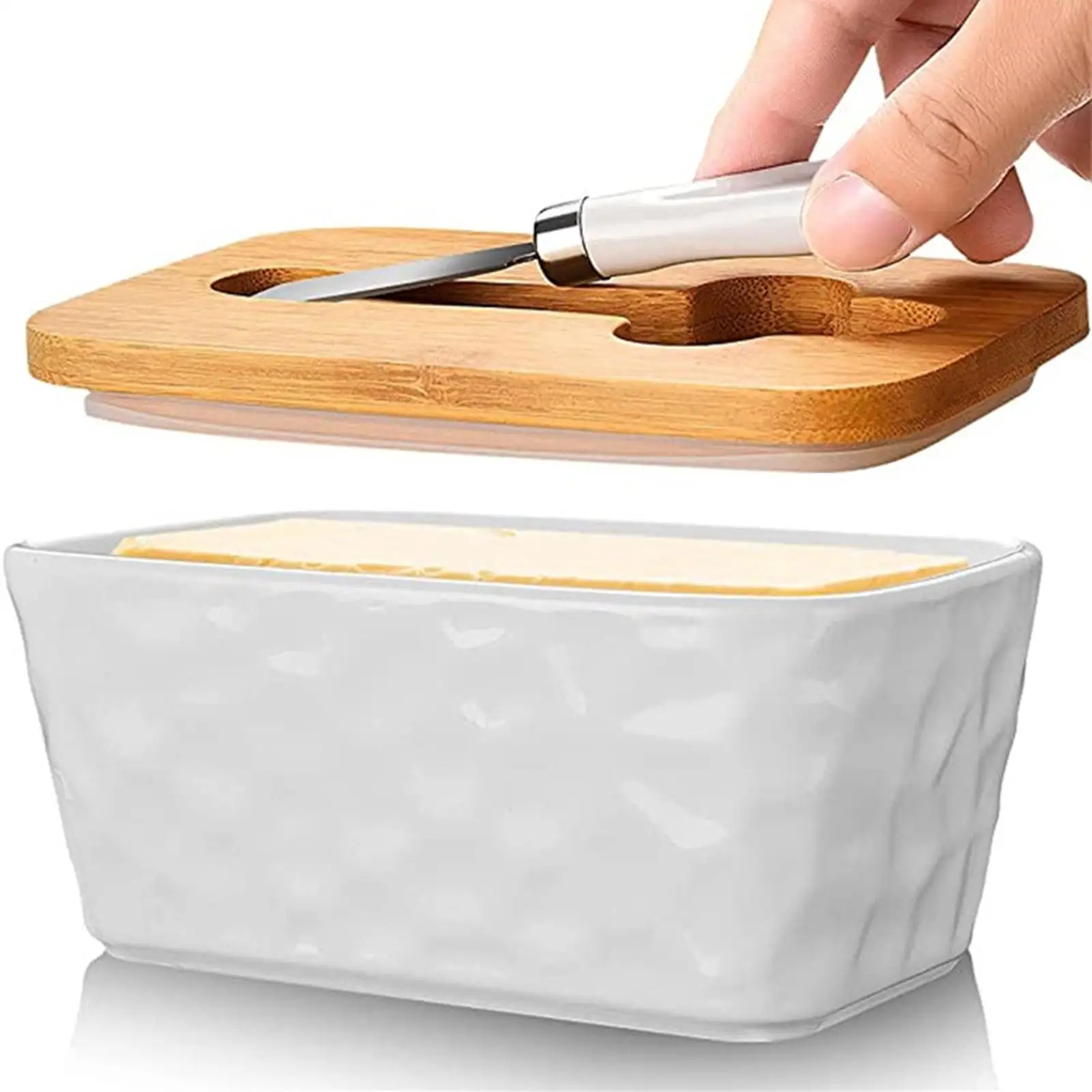 Butter Dish with Sealed Lid Sealing Dish Tray for  Biscuits