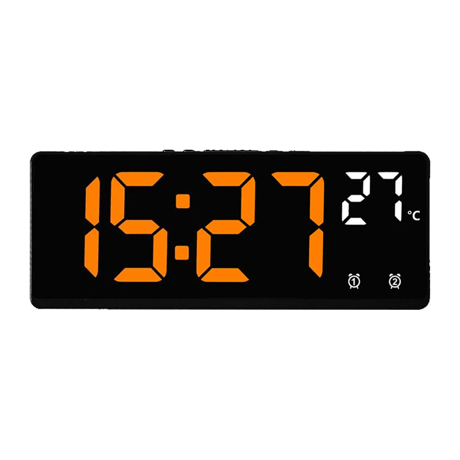 Digital Alarm Clock Large Display Adjustable Brightness LED Electronic Clock Simple 12/24H for Travel Home Table Bedside Student