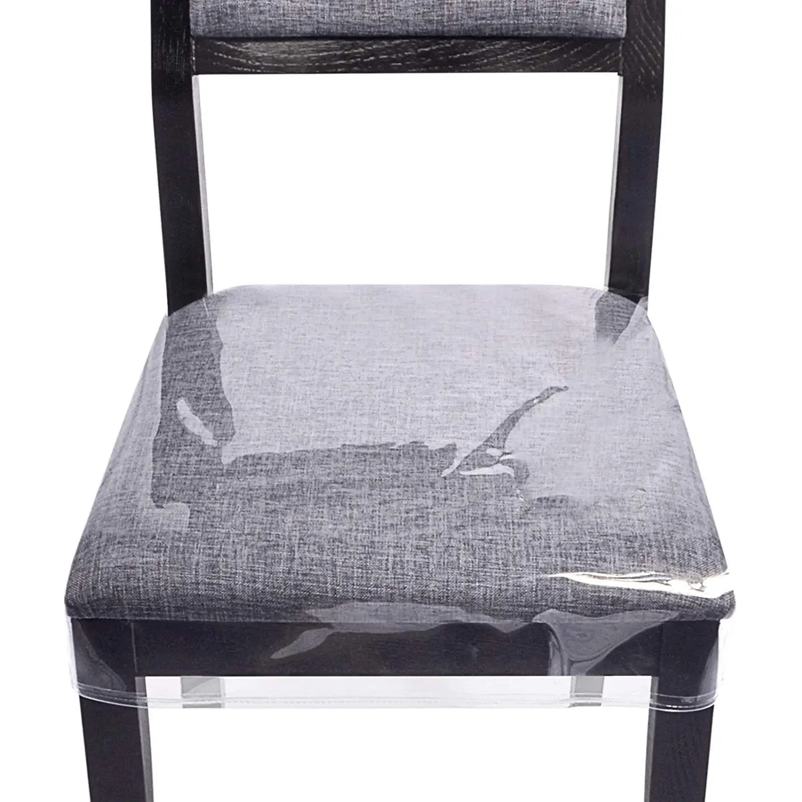 Clear Dining Chair Cover Waterproof with Strap Scratch Resistant Chair Cover for Dining Room Kids Seat Slipcover Chair Slipcover