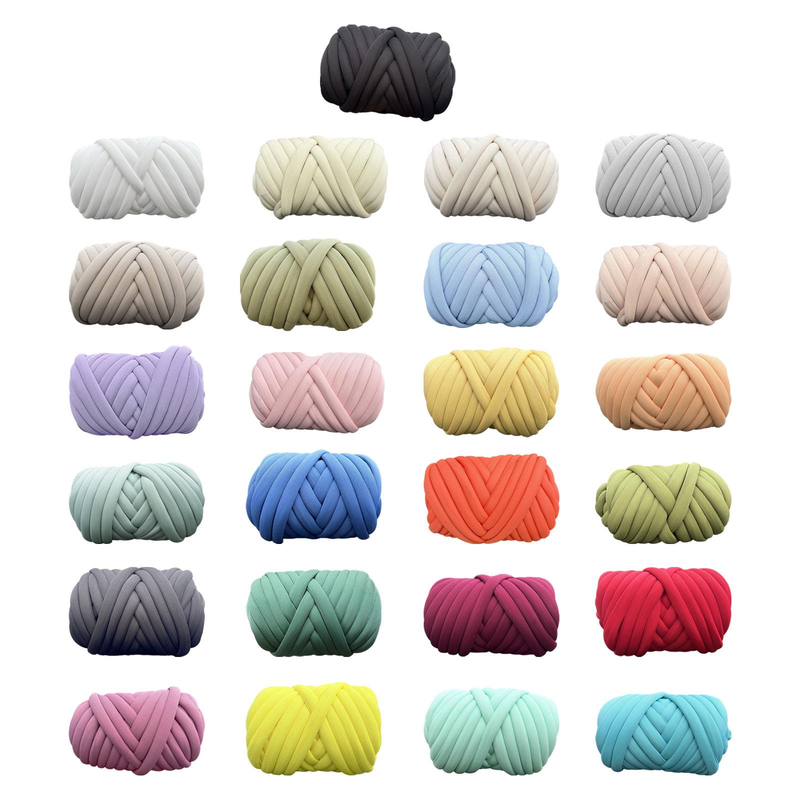 Chunky Yarn Washable Braided Knot 500G Tube Giant Yarn Jumbo Tubular Yarn for Crochet Rug Making Blanket Pillow Throw