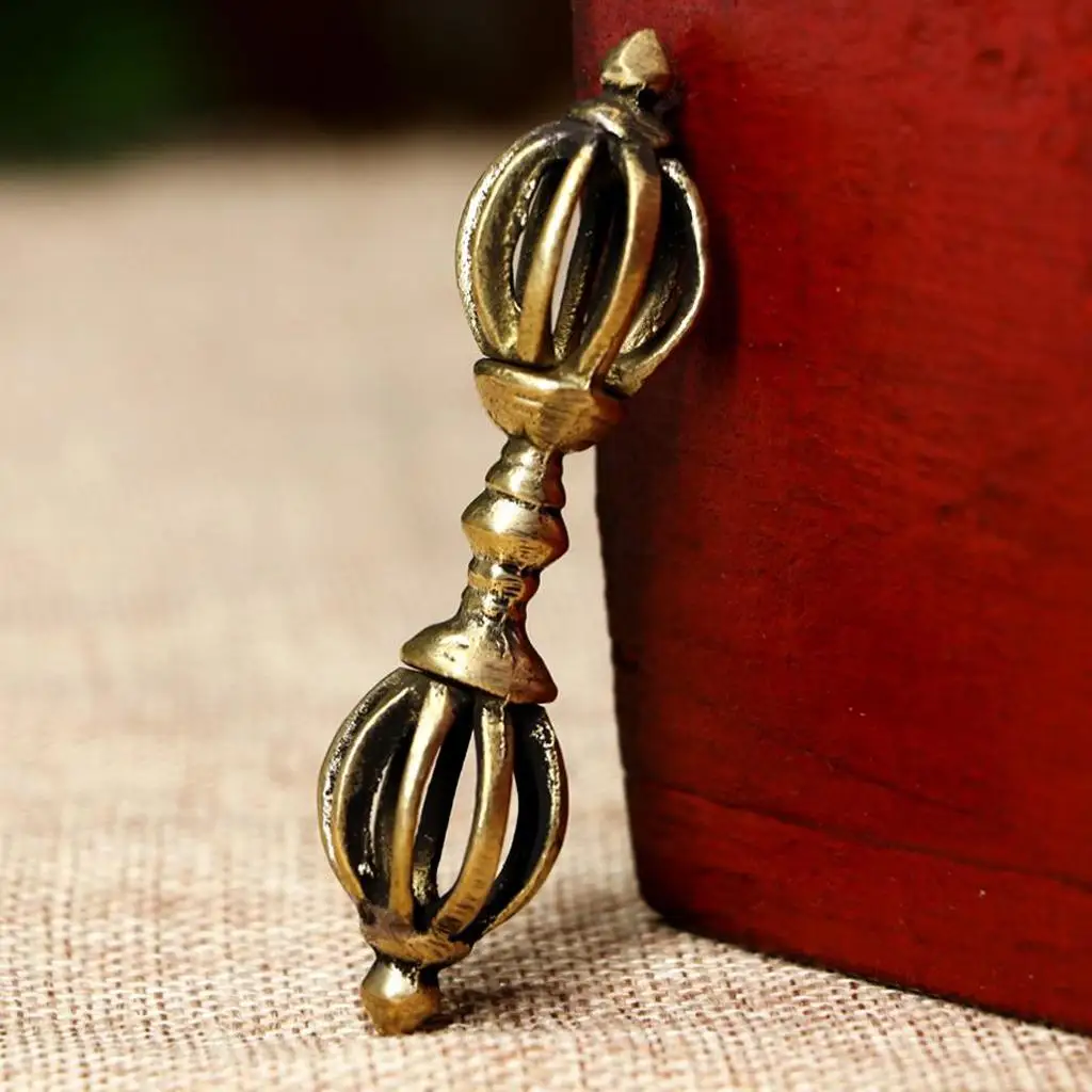 Tibetan Buddhism Copper  Vajra Amulet Handmade   Ornaments 6cm