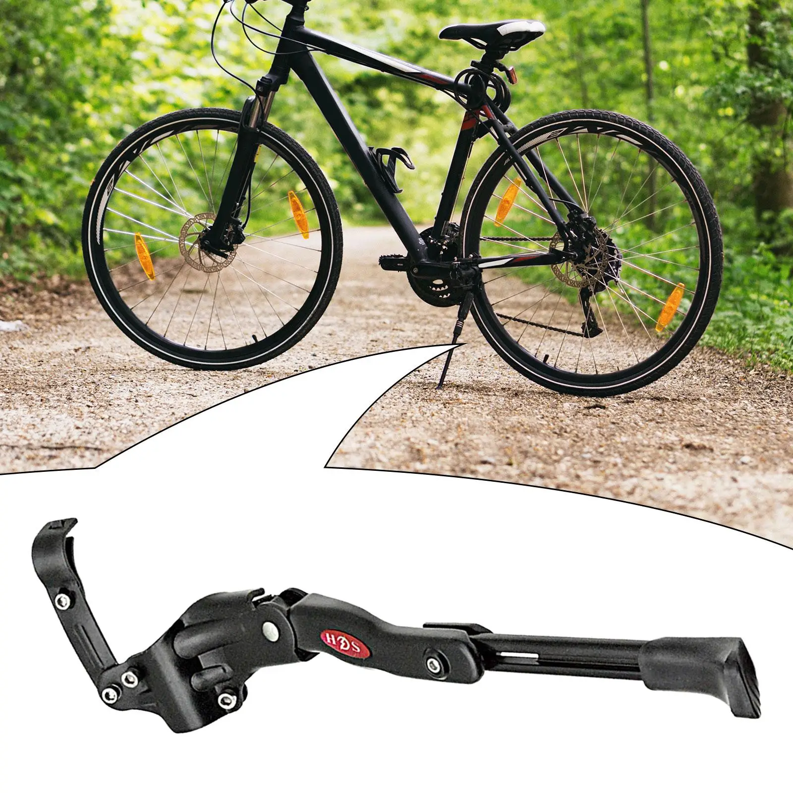 Bicycle Kick Stand Adjustable Mountain Road Bike Side Kickstand Foot for Outdoor Cycling Accessories Folding Bike Riding BMX
