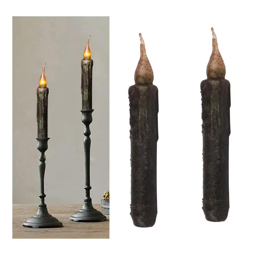 2Pcs Flameless LED Candle 17cm Decorative Candle for Church Party Decor NEW