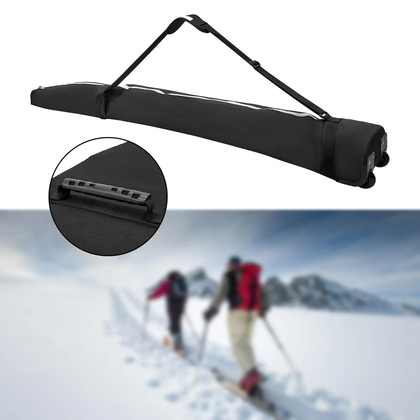 Rolling Snowboard and  Expandable with Wheels Suitcase for Flying Waterproof Protection Sleeve for Snowboard Outdoor Ski