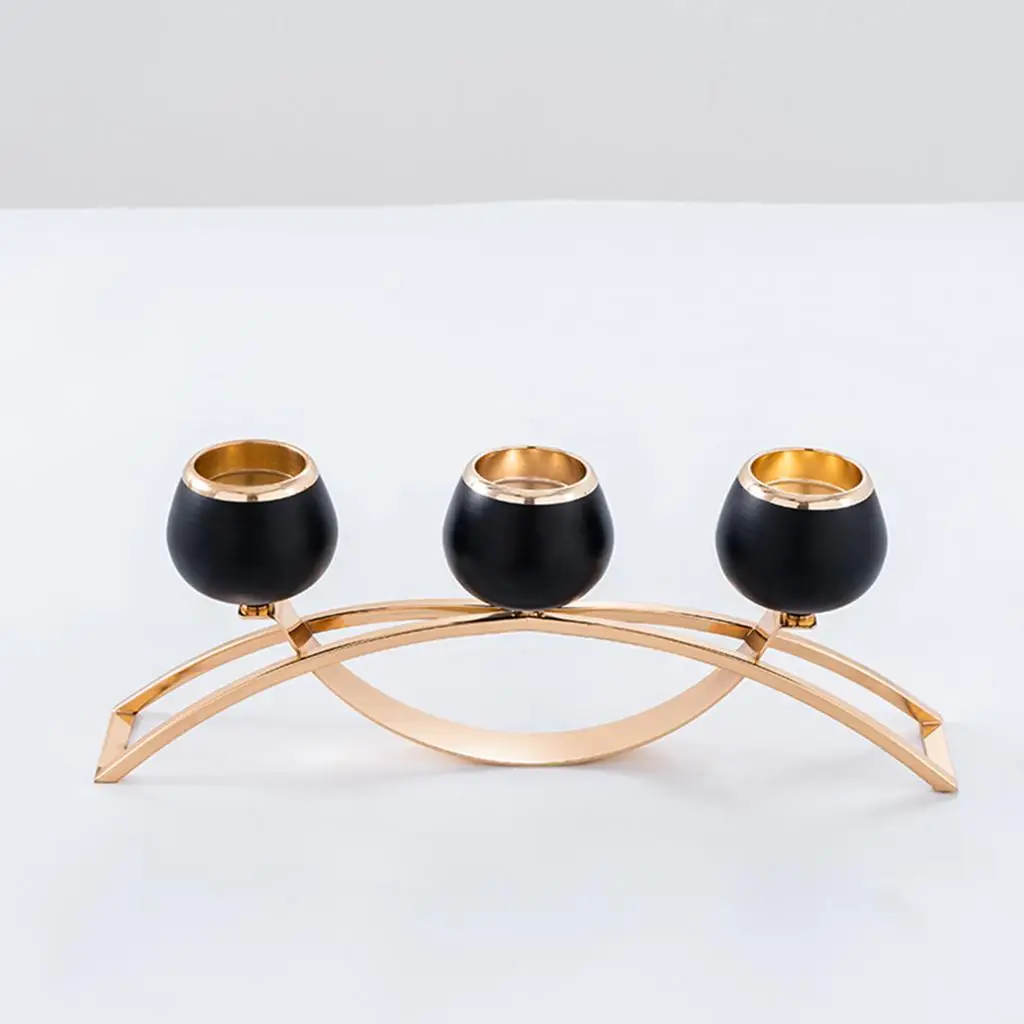 Modern Candle Holder 3 Arms Candlestick Candelabra Party Tabletop Decoration