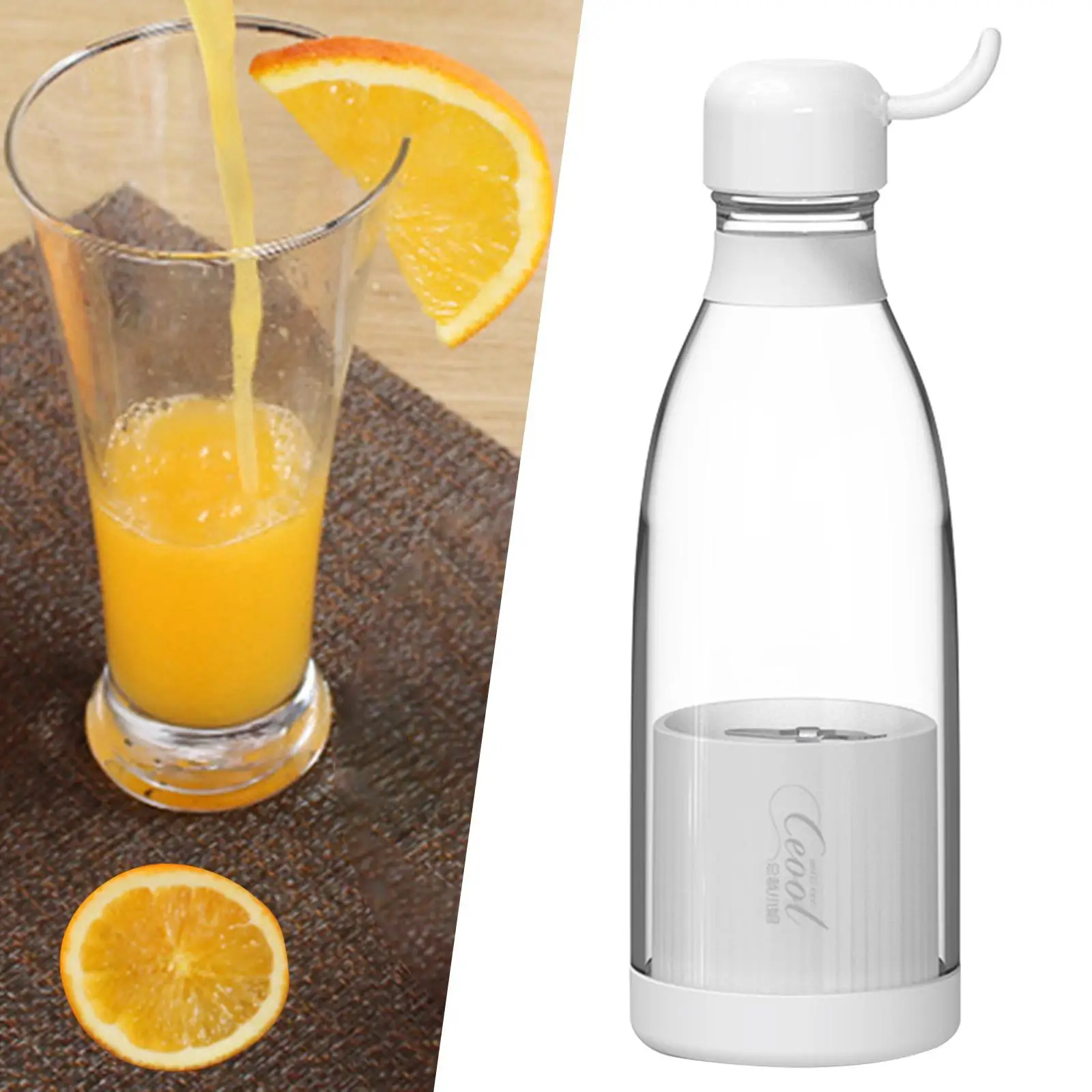 Blender Hand Held Food Grade PC White Removable for Smoothies Camping Nuts