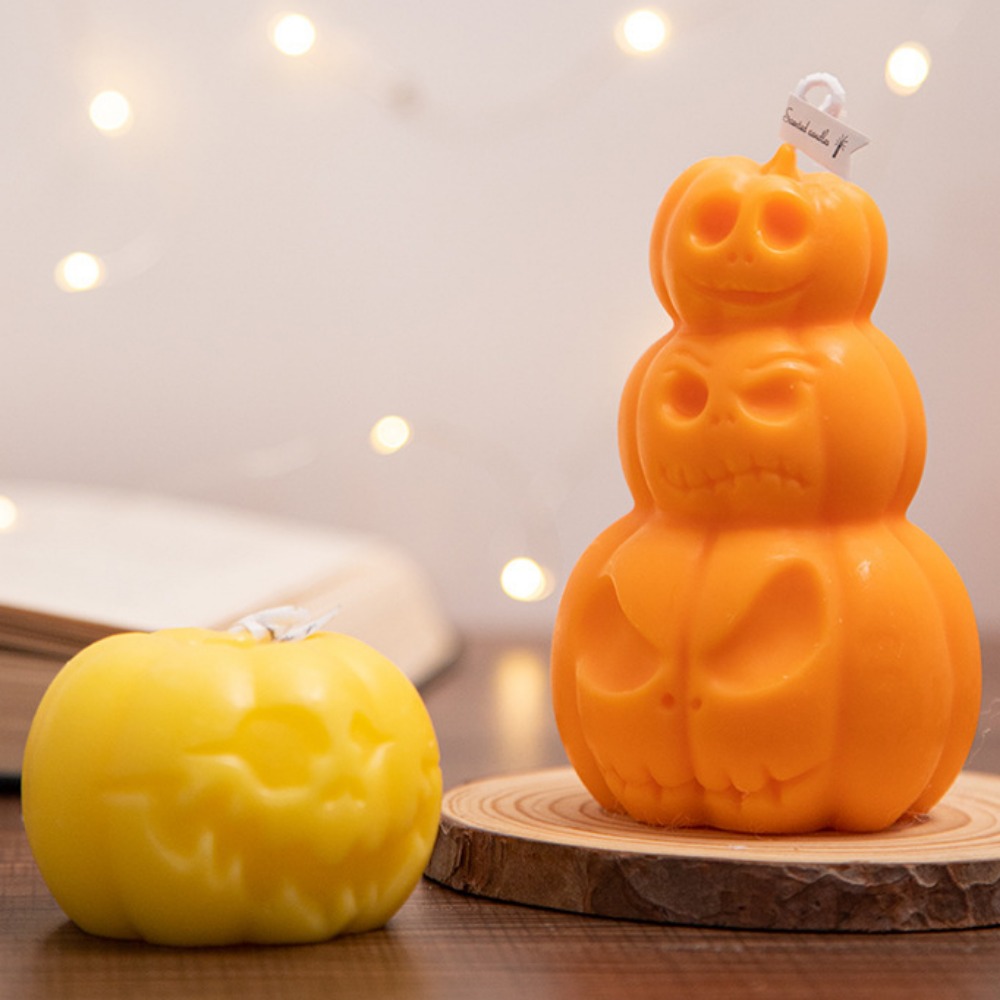 Description Picture 4 of itemHalloween Pumpkin Silicone Candle Mold Expression Squash Soap Resin Crystal Mould Festival Party Chocolate Making Set Desk Decor