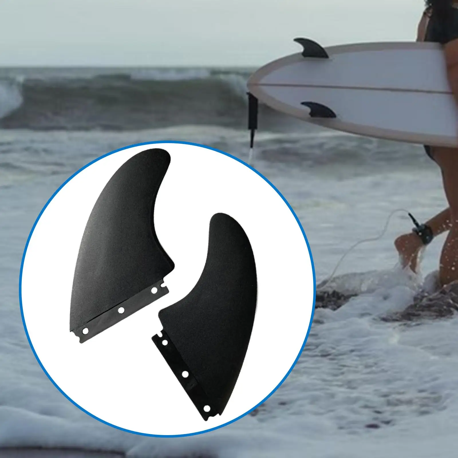 2x Universal Surfboard Fin, Detachable Water Distributor, Surf Durable
