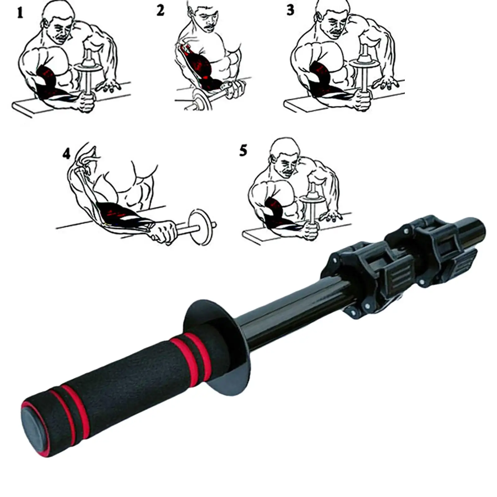 Barbell Hand Grip Weight Training Adjustable Work Out Supplies Forearm