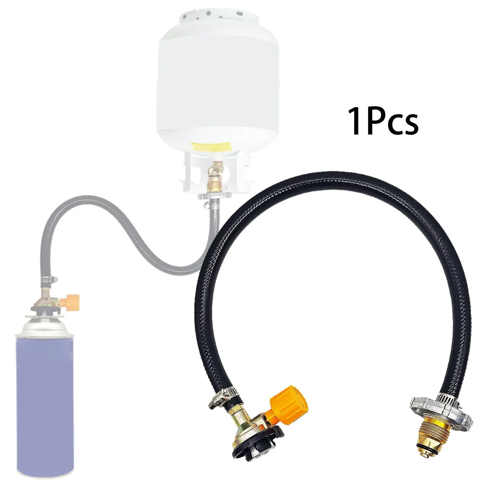 Refill Adapter Refillable Flat Gas Tank Coupler Connector Converter for Gas Tank