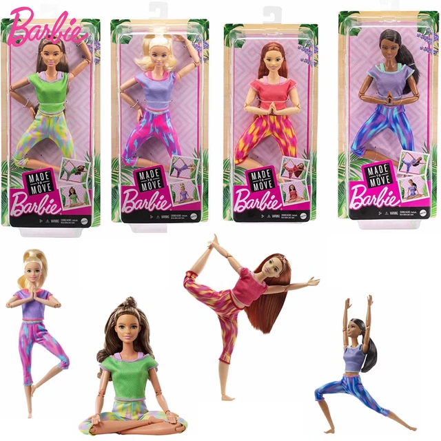 30cm Original Barbie Yoga Doll Multi Joints Made To Move Dance Interactive  Sport Dolls Fitness Kids Toy For Girl Brinquedos Gift - Dolls - AliExpress