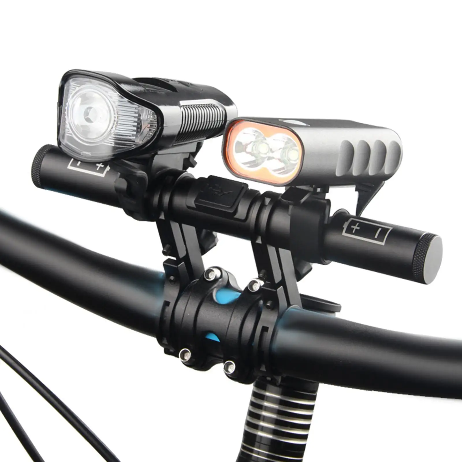 Rechargeable Bicycle Handle Bar Extension Holder Rod USB Charging Bike Handlebar