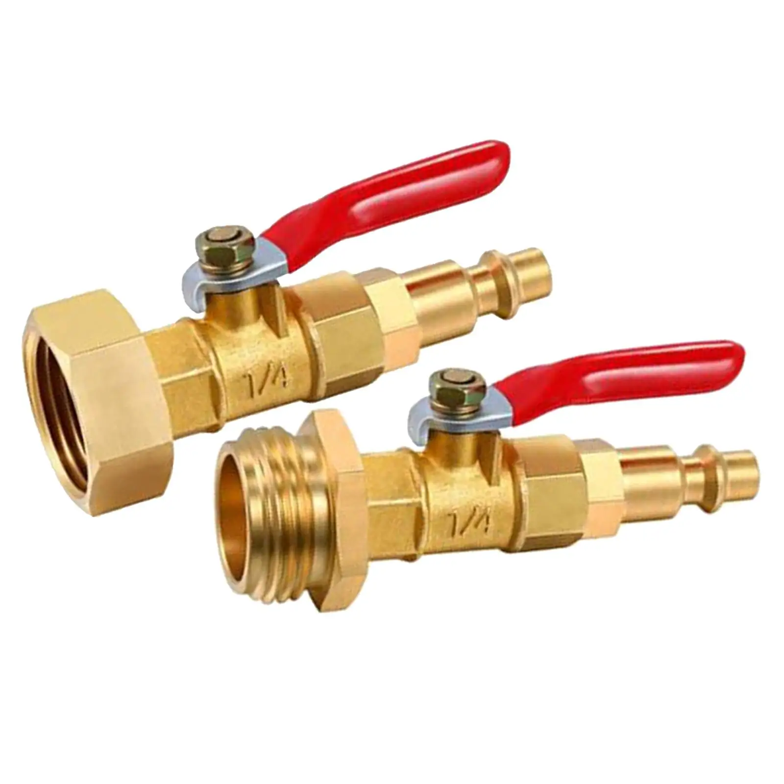 Winterize Blowout Adapter with 1/4 Inch  Connecting Plug and 3/4 Inch Male GHT Thread, Brass Winterizing Quick Adapter with 