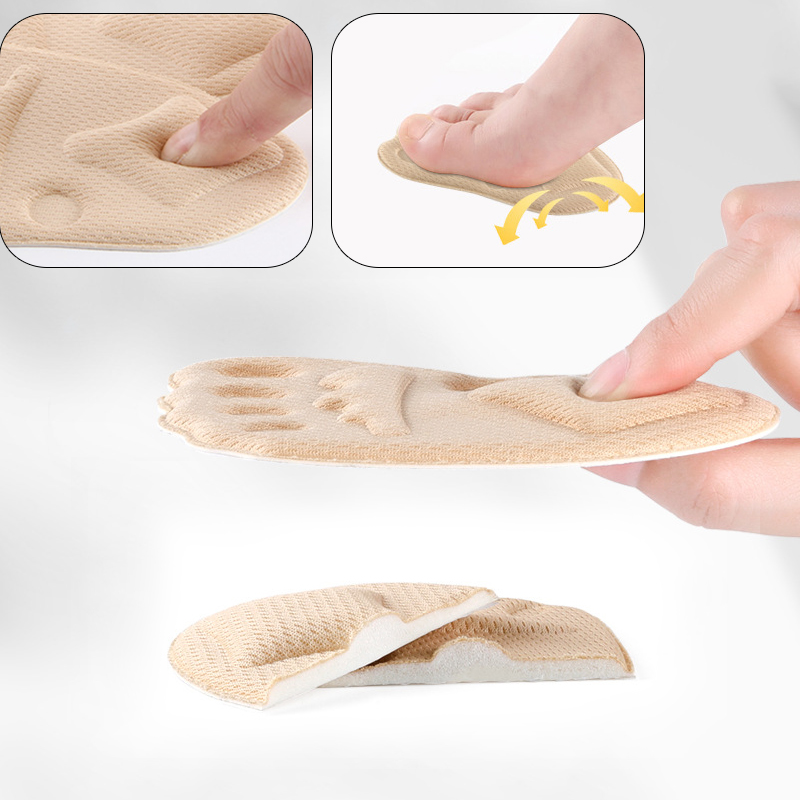 High Heels Non-slip Front Sole Pads Women's Sponge Thickened Shoe Pads 6D Slow Pressure Insole Anti-pain Orthopedic Half Pads