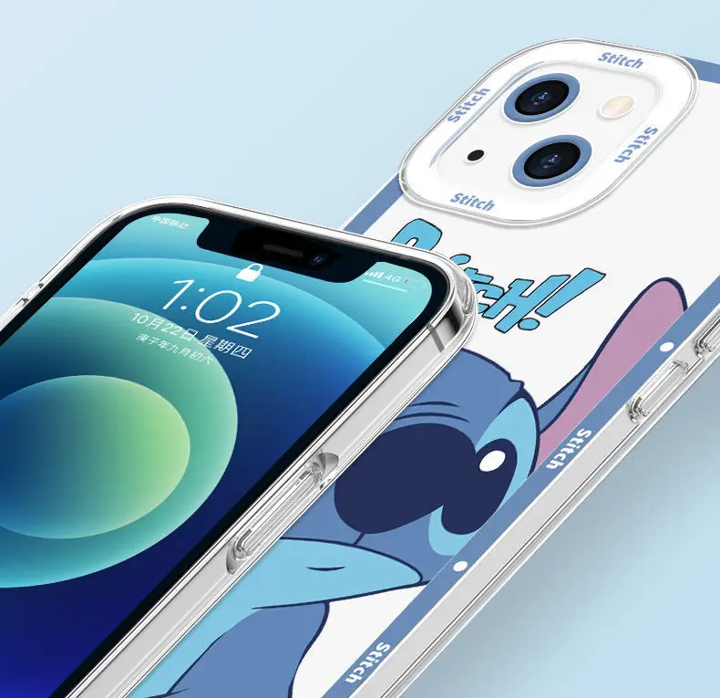 apple iphone 13 pro max case Kawayi Stich Monster Phone Case Transparent For Iphone 11 13 12 Pro Max Xr X Mini 6 6s 7 8 PLUS Coque Disney Cover iphone 13 pro max wallet case
