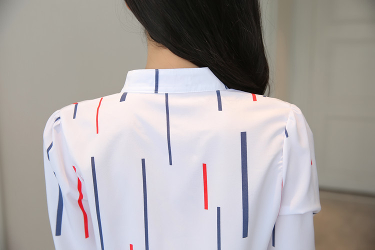 Title 13, Stripe White Women Shirt Korean Fashion Women