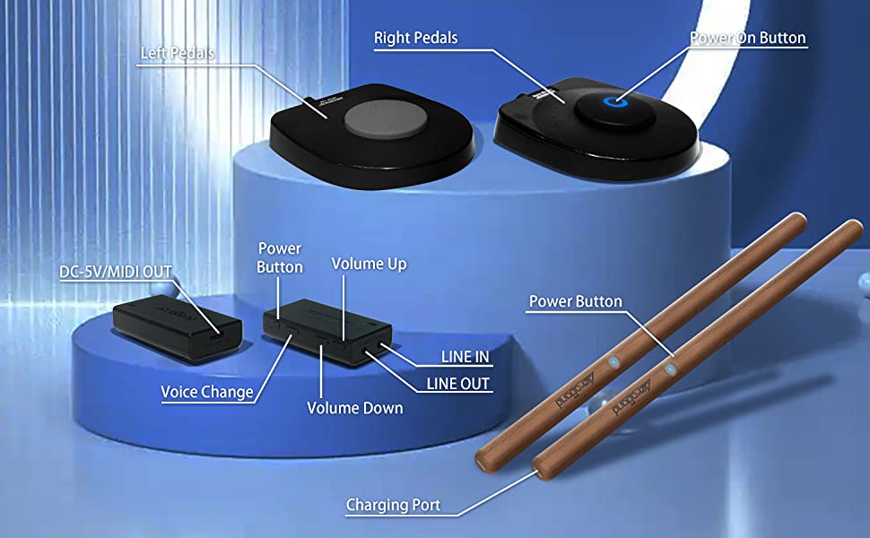 Title 21, Air Drums Batteria elettronica somatica PocketD...