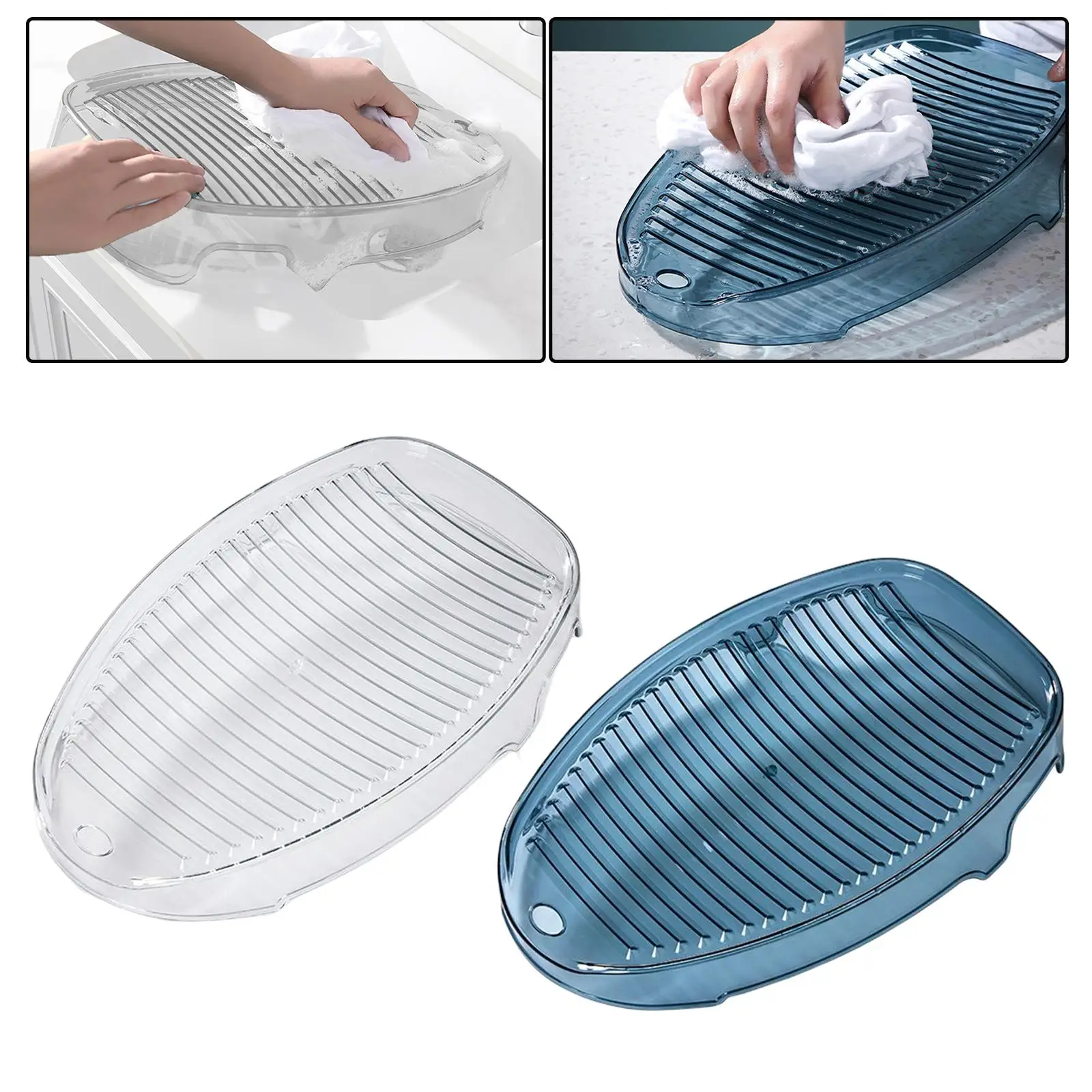 Washing Board Transparent Anti Slip Practical for Underwear Socks Pants