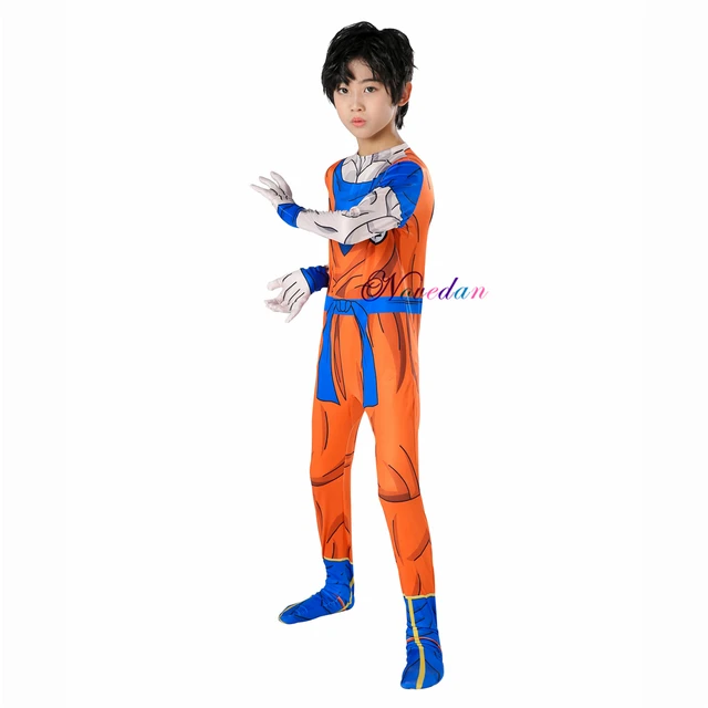 Costume de cosplay Son Goku Majin Vegeta pour enfants et adultes,  combinaison de héros anime Smile