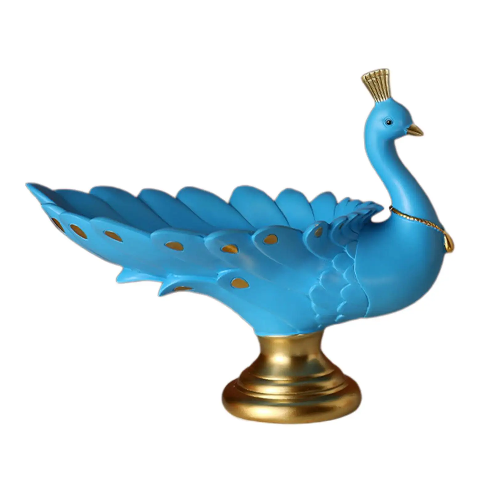 Blue Bird Sculpture, Organizer, Toy, Resin Figurine Crafts Statue for Tabletop Hallway Kids Home