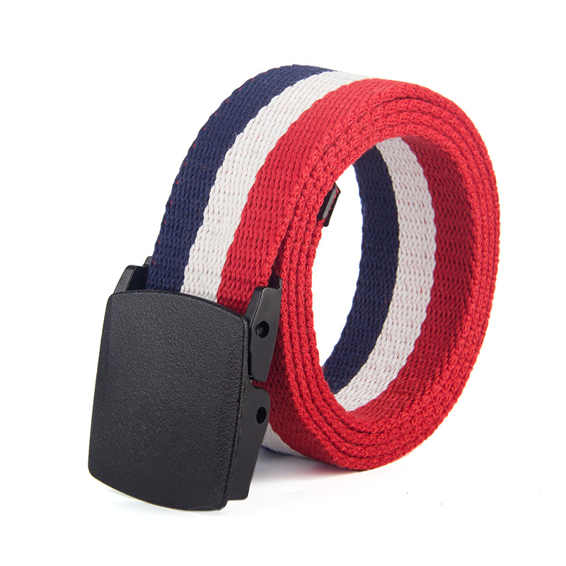 Title 2, New Men and Women Striped Canvas Belt Woven Bel...