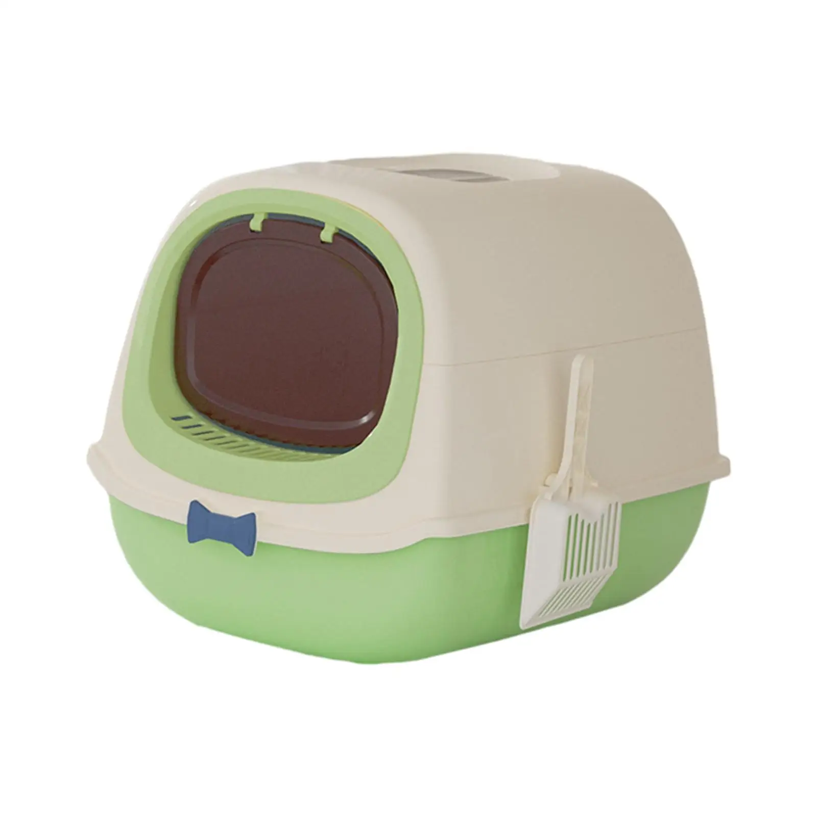 Hooded Cat Litter Box with Lid for Indoor Cats Odorless Kitty Litter Tray